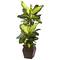 45" Artificial Golden Dieffenbachia Plant with Decorative Planter